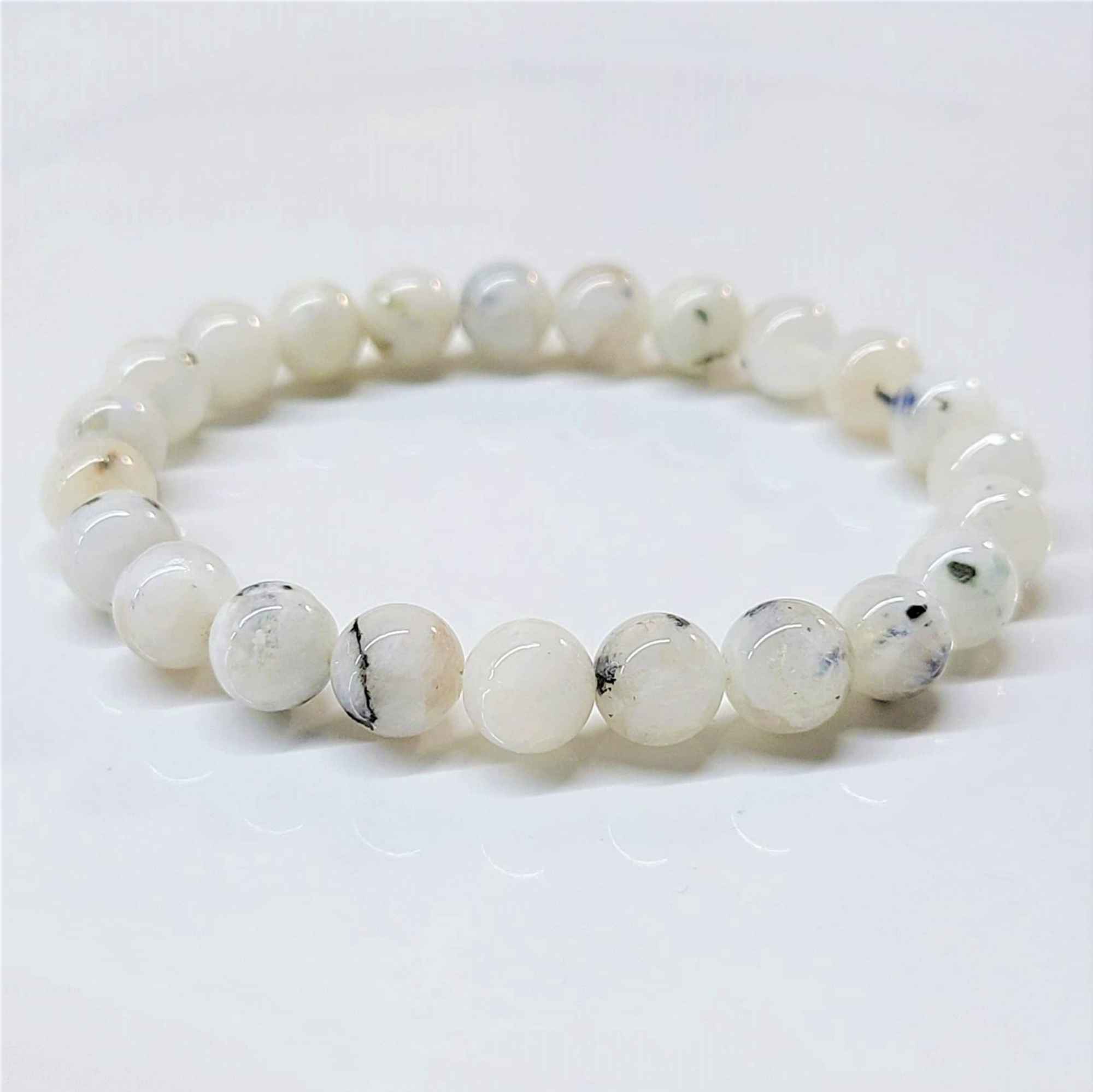 Rainbow Moonstone Stackable Bracelet