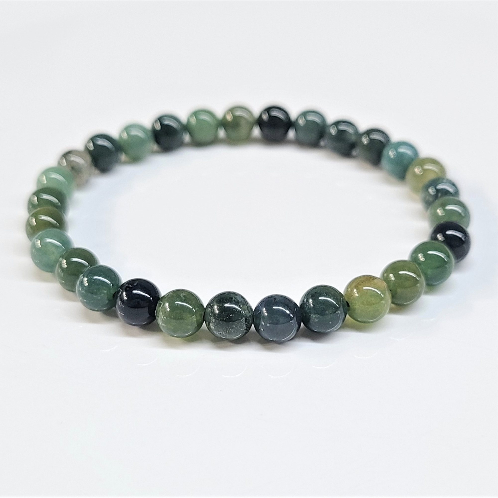 Moss Agate Stackable Bracelet