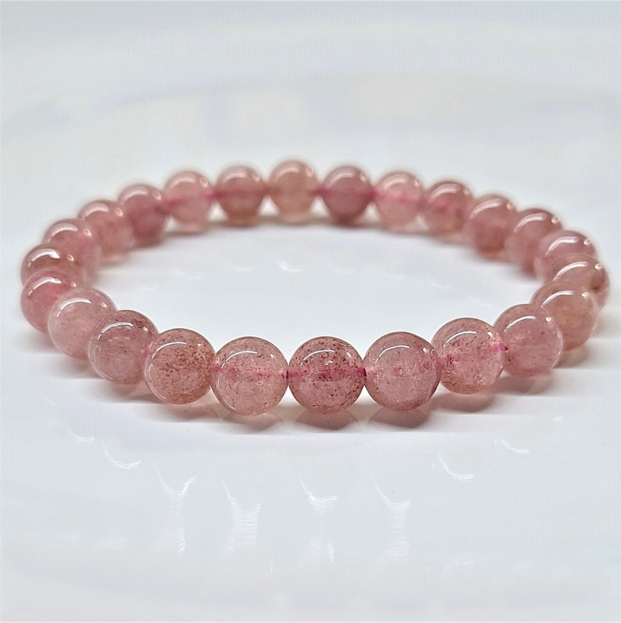 Strawberry Quartz Stackable Bracelet