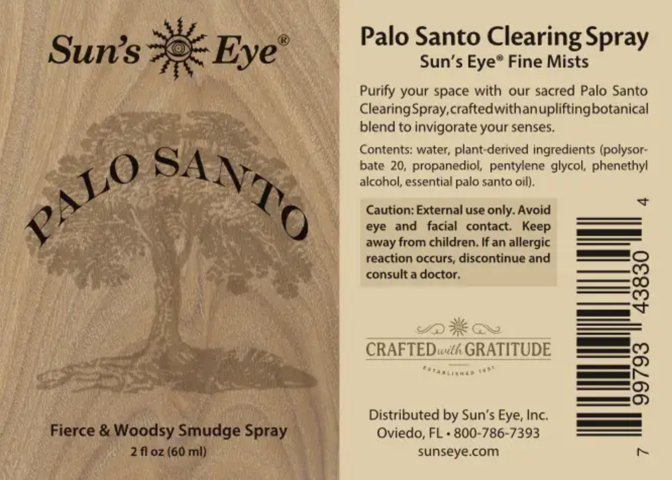Palo Santo Clearing Spray 2 oz