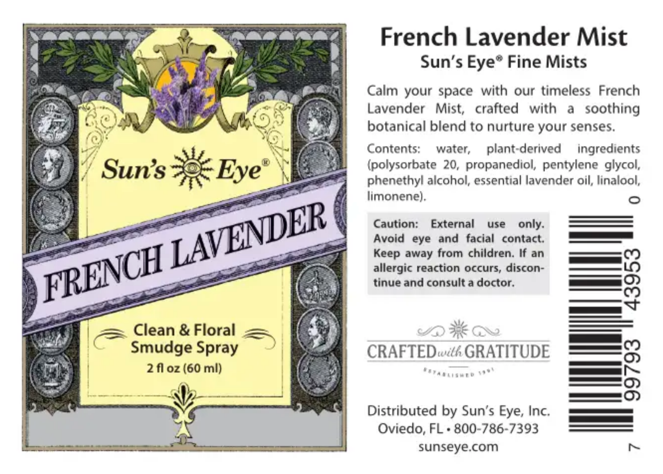French Lavender Mist Spray 2 oz