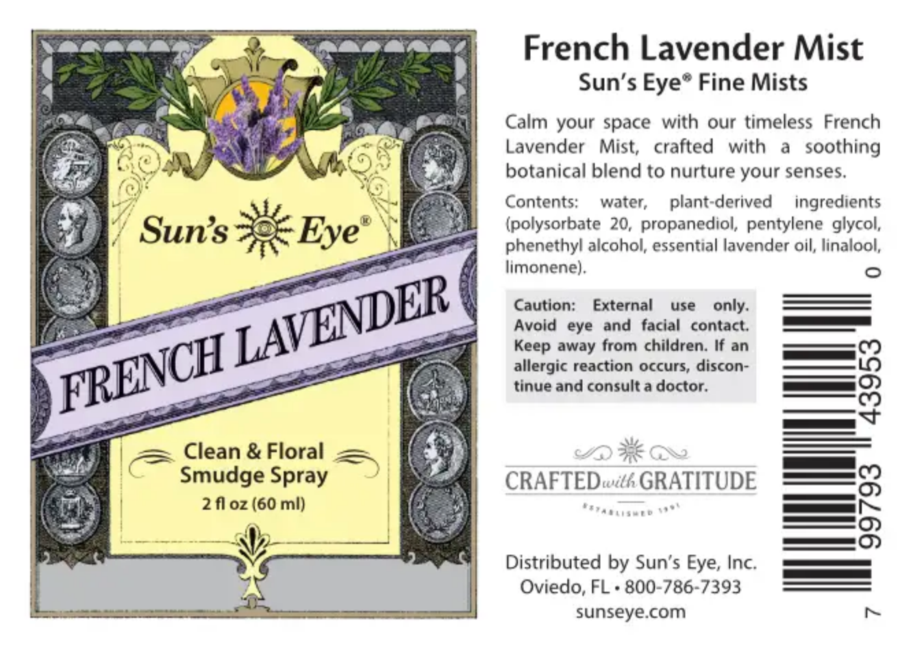 French Lavender Mist Spray 8 oz
