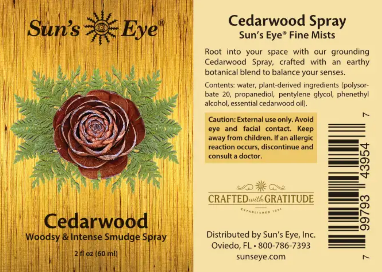 Cedarwood Spray 8 oz