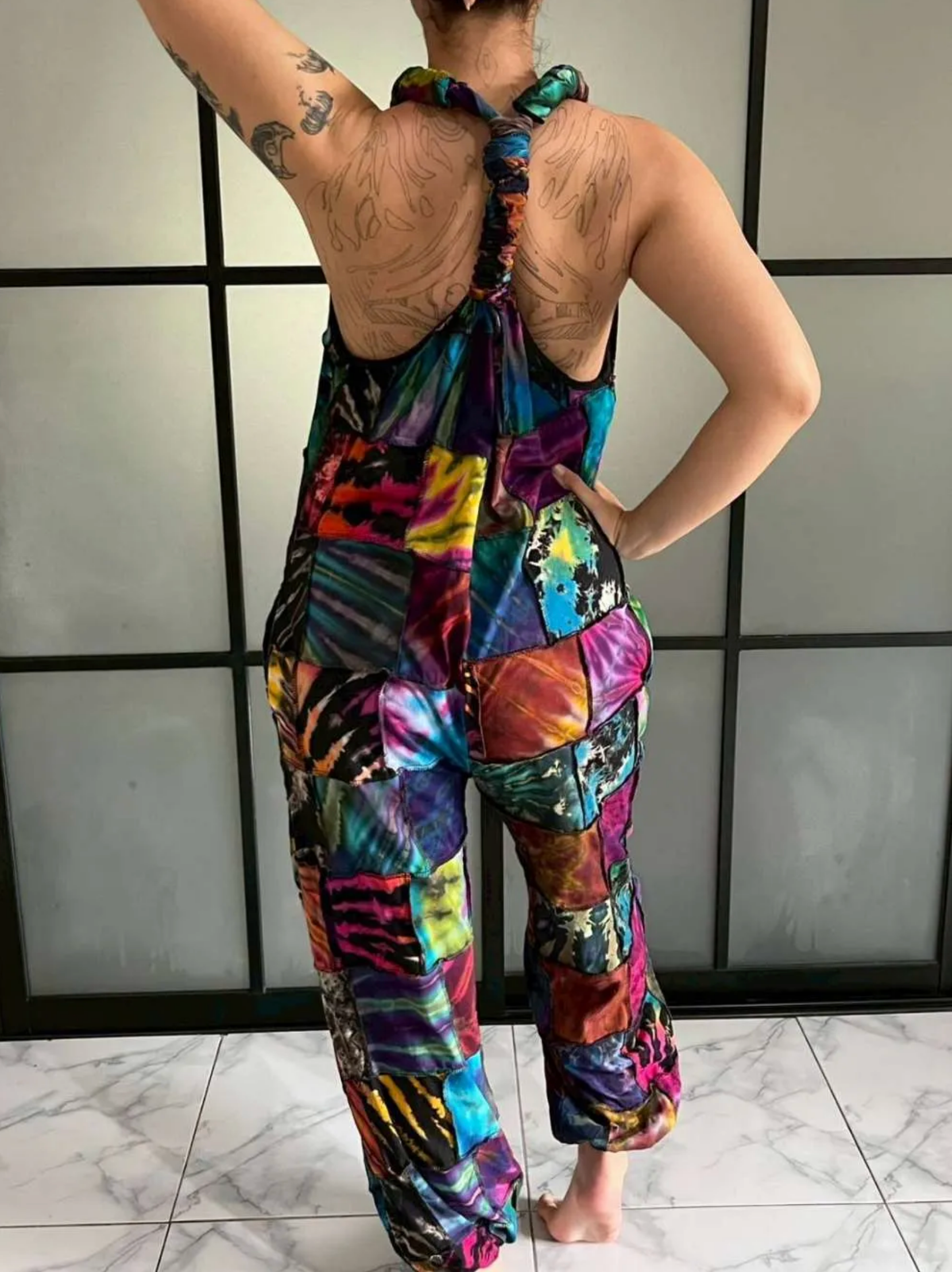 Boho Patchwork Cotton Jumpsuit