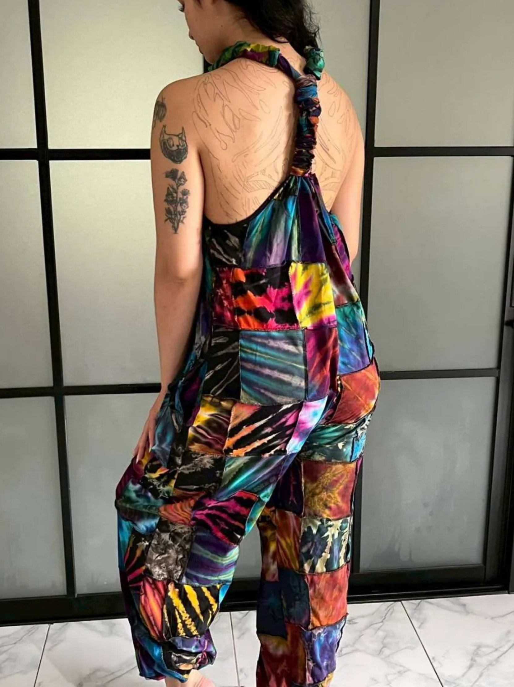 Boho Patchwork Cotton Jumpsuit