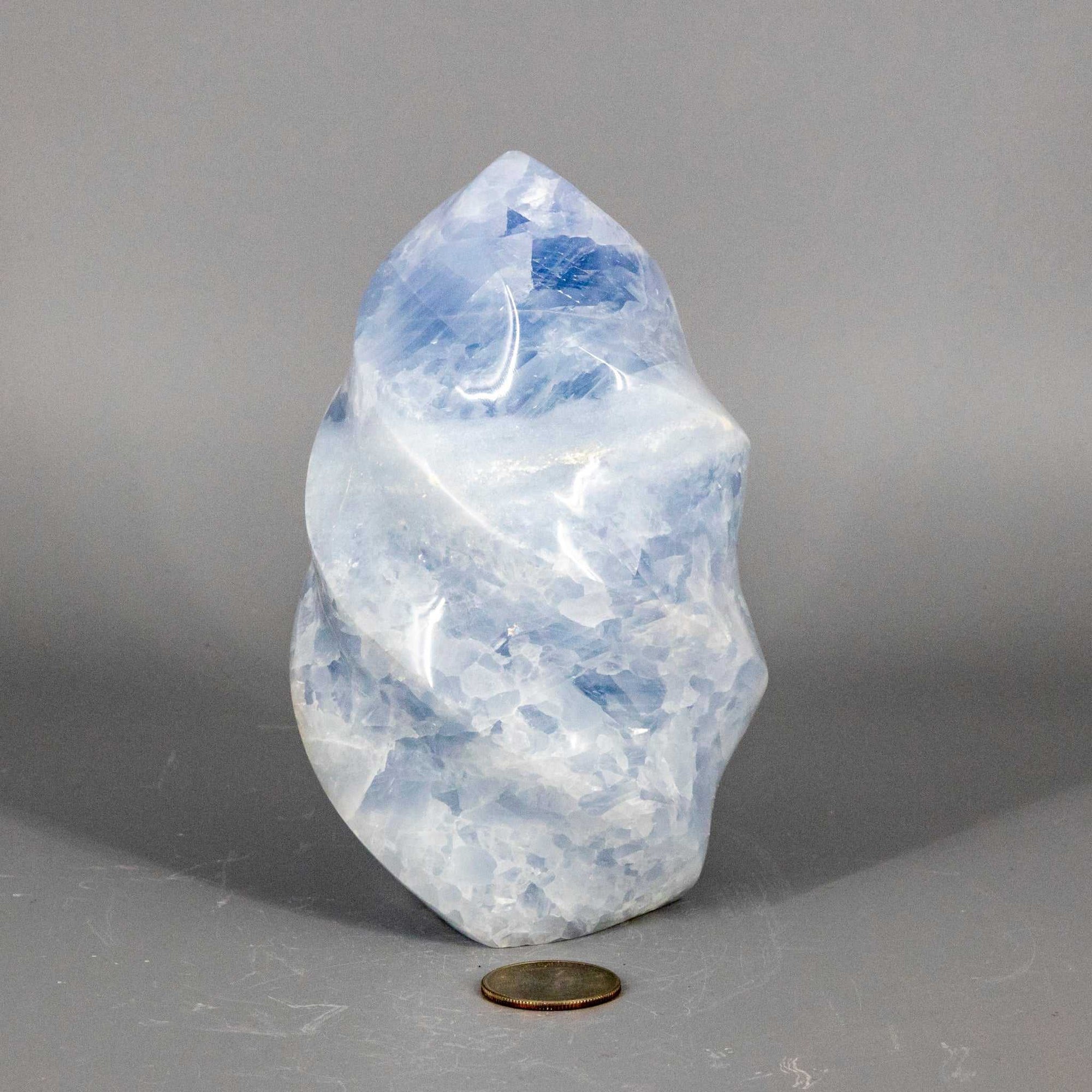 Stunning Blue Calcite "XL" Flame Freeform