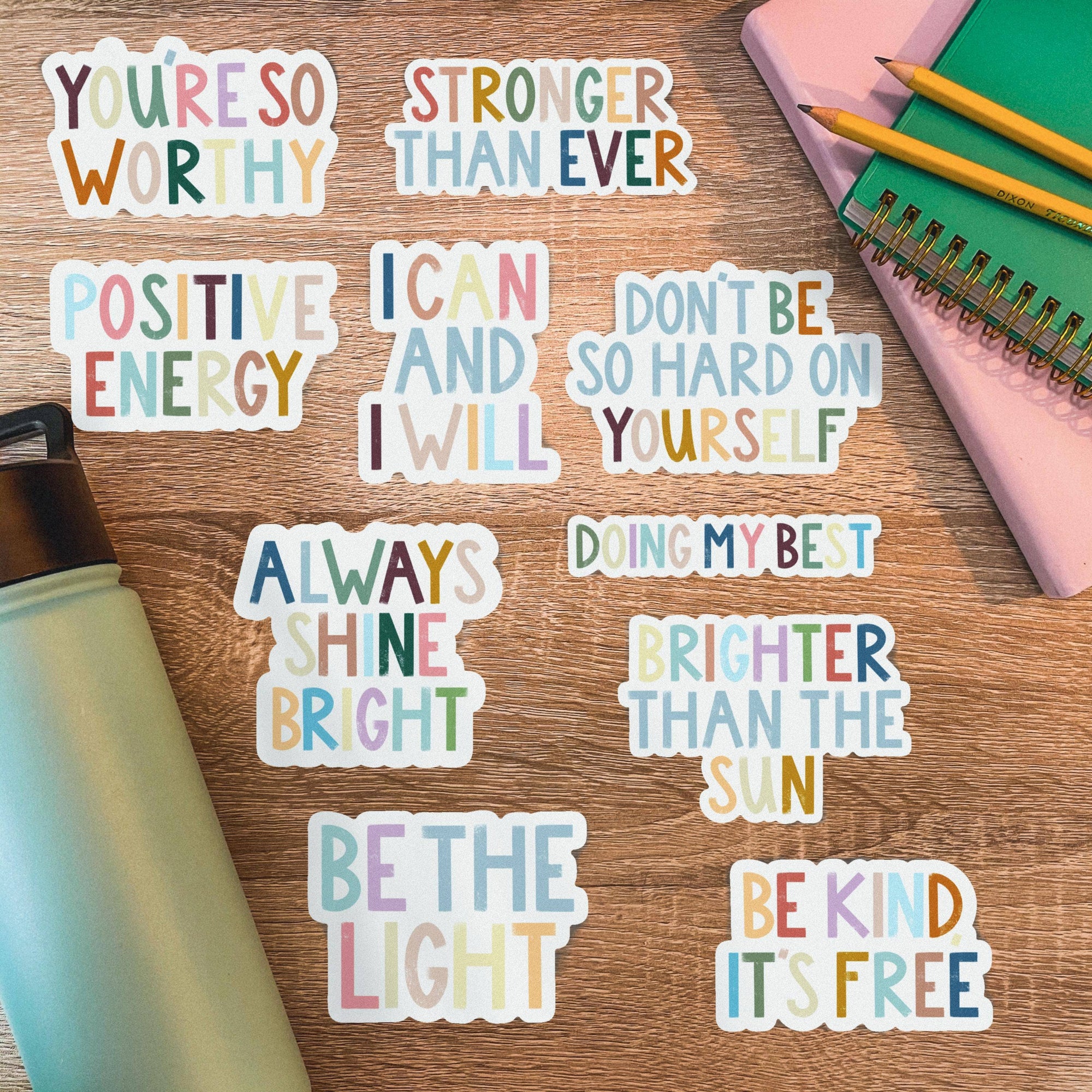 "Be Kind, It's Free" Positivity Lettering Sticker