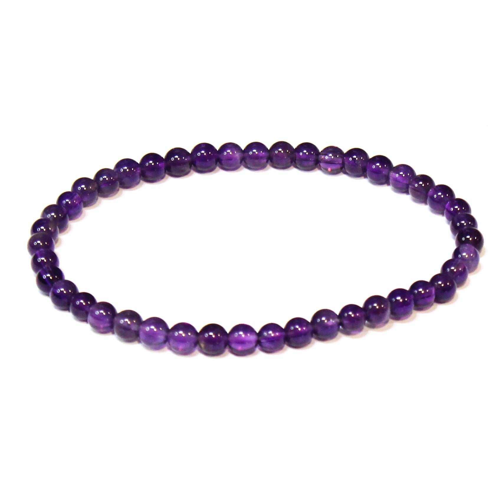 Amethyst Bracelet 4mm - Sacred Crystals Bracelets