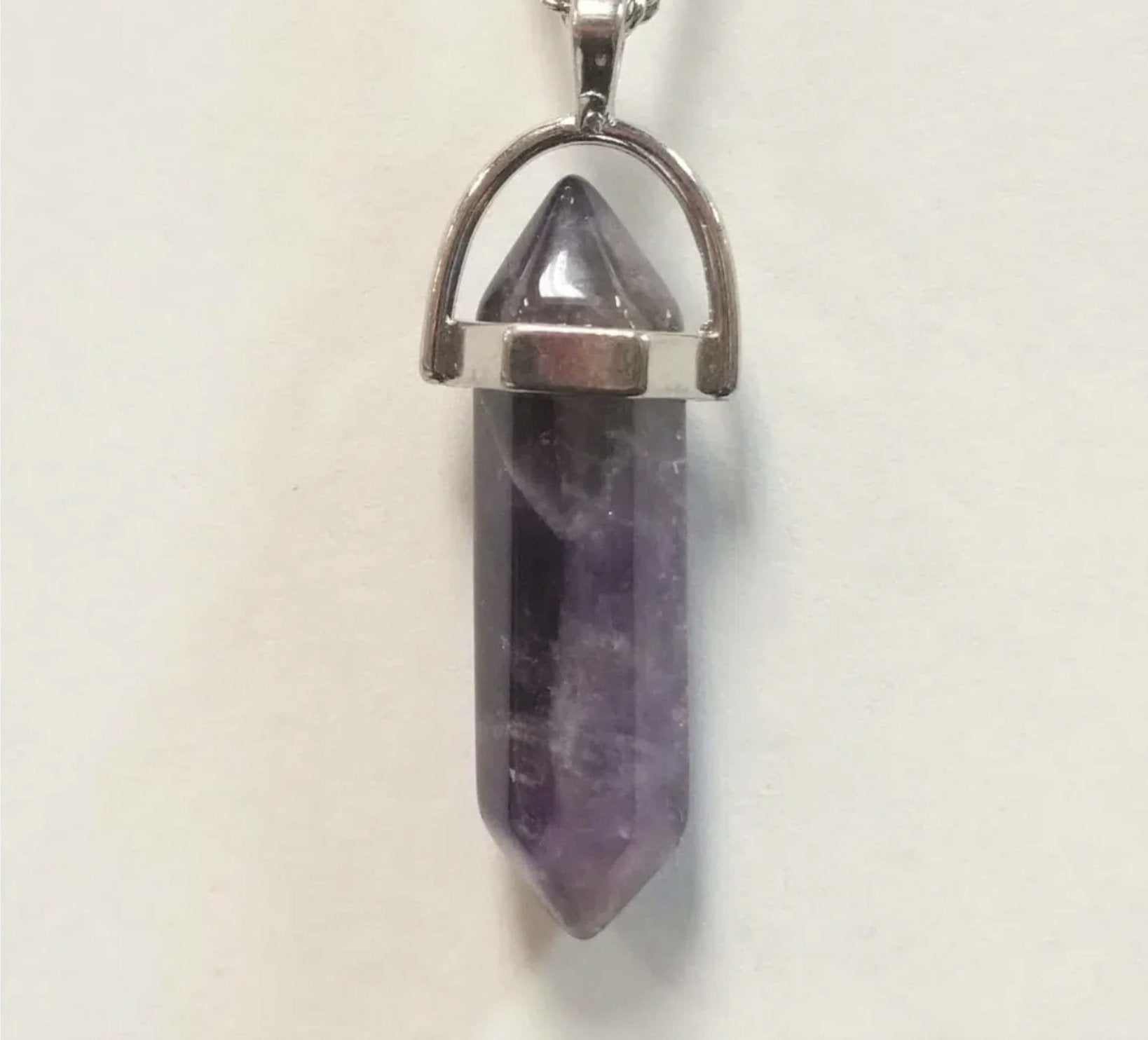 Amethyst Bullet Point Necklace - Sacred Crystals Chains and Necklaces