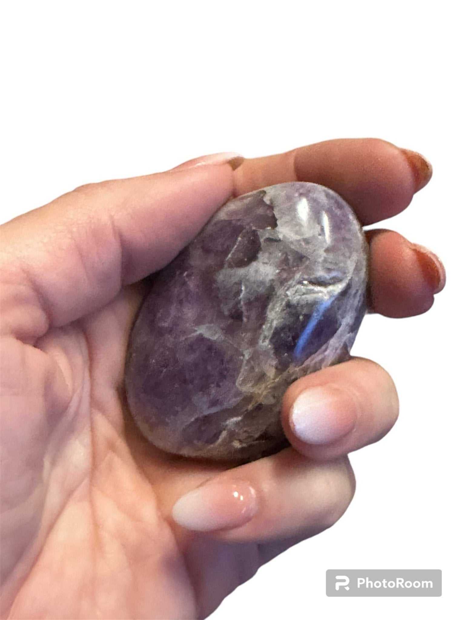 Amethyst Palm Stone - Sacred Crystals Palm Stones