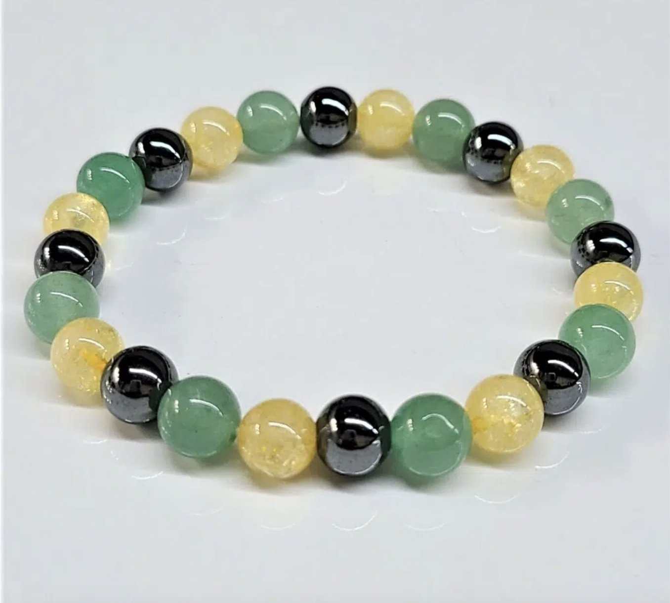 Aventurine/Citrine/Hematite Stackable Bracelet - Sacred Crystals Bracelets