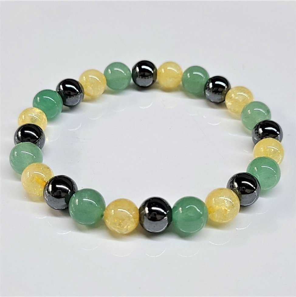 Aventurine/Citrine/Hematite Stackable Bracelet - Sacred Crystals Bracelets