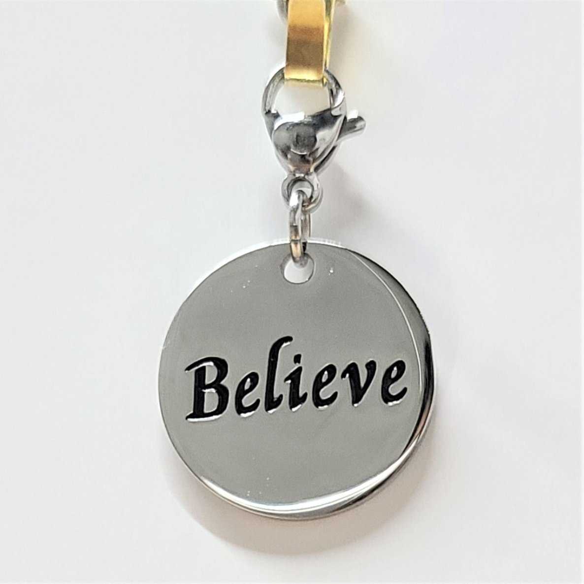 Believe Charm Stainless - Sacred Crystals Shop All