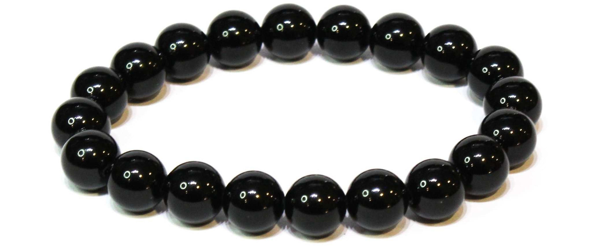Black Obsidian Genuine Gemstone Stackable Bracelet - Sacred Crystals Bracelets