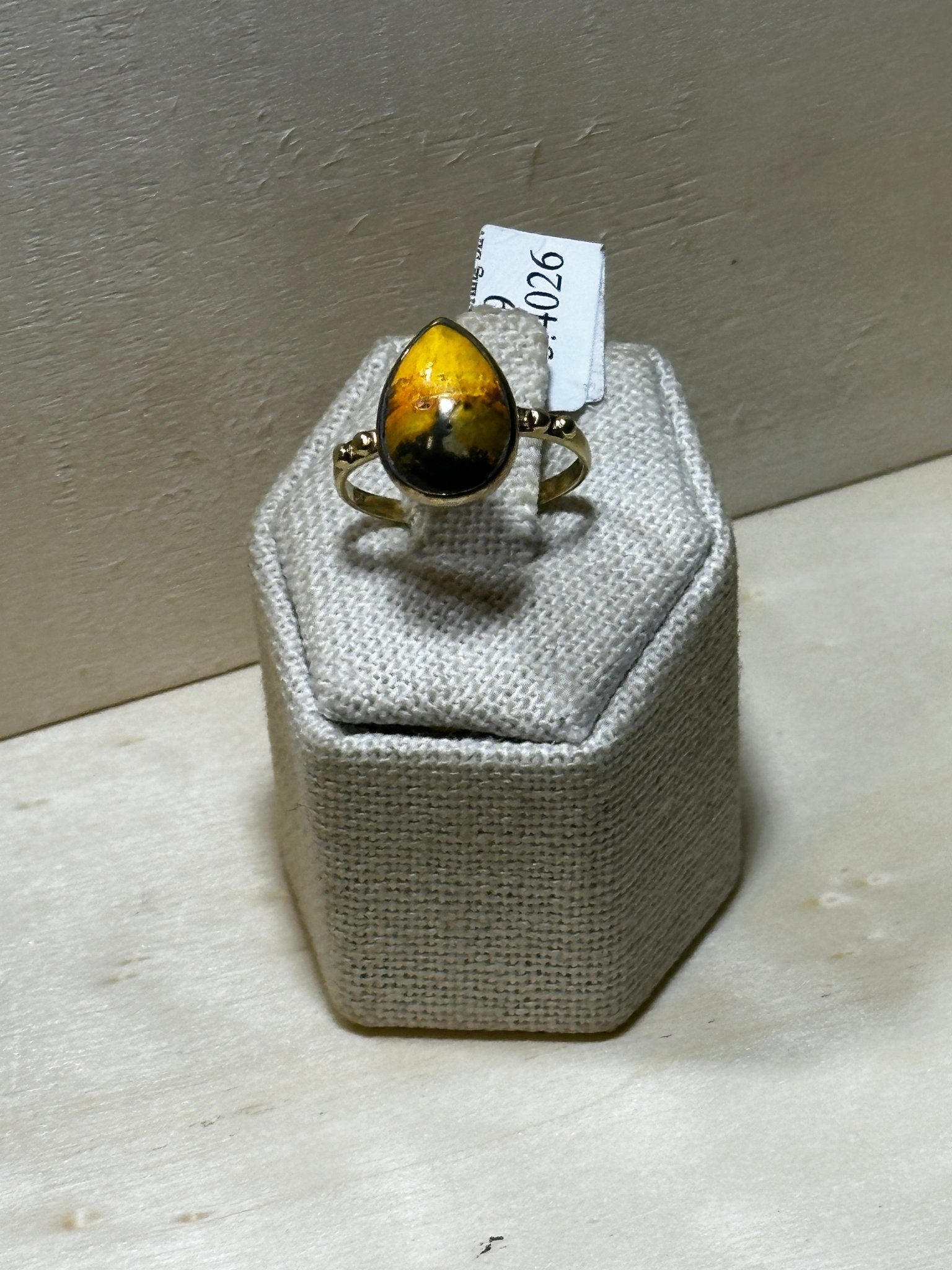 Bumblebee Jasper Ring Size 9 (3.4026) - Sacred Crystals Rings