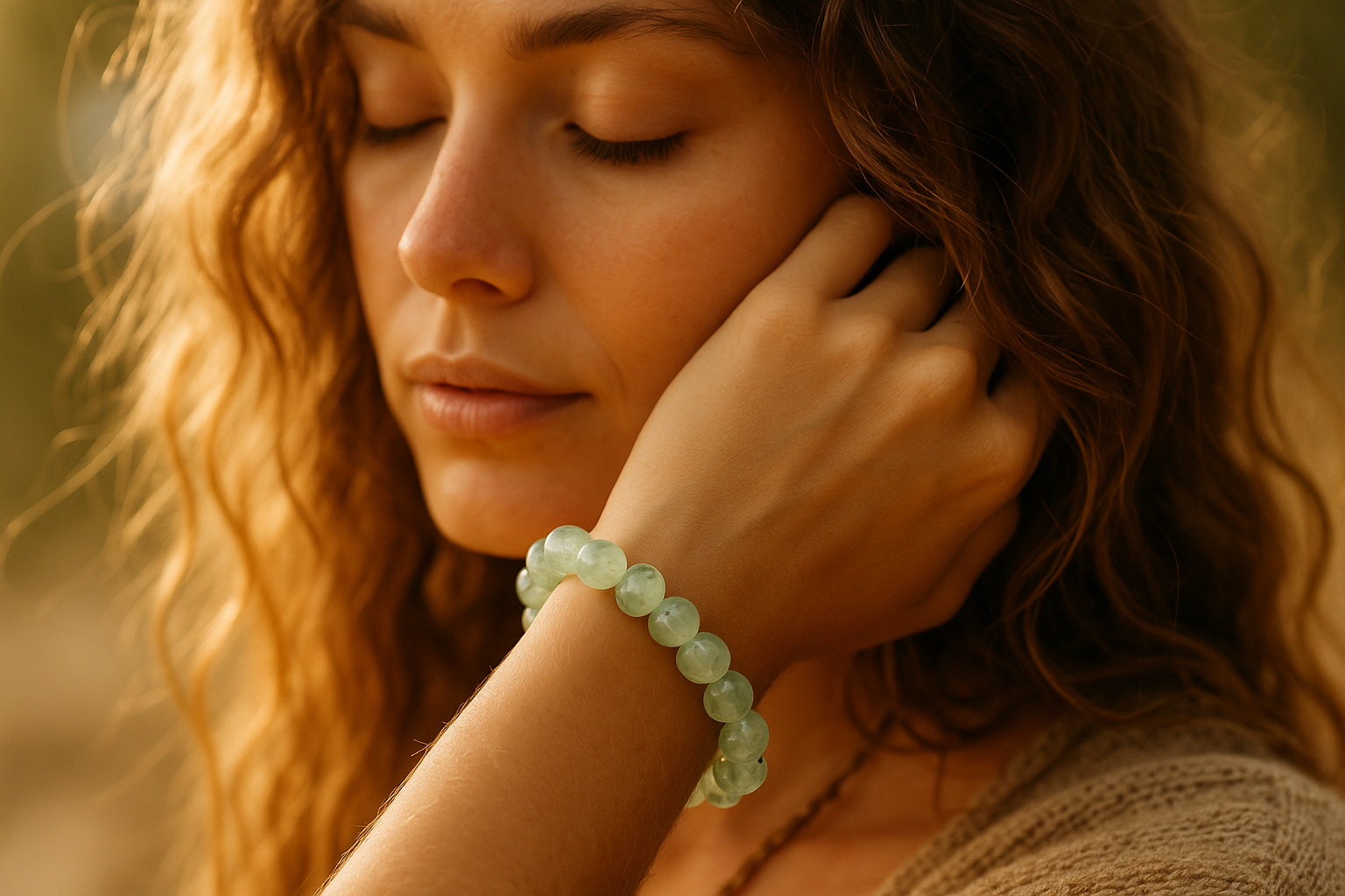 Can this model wear our prehnite bracelet?