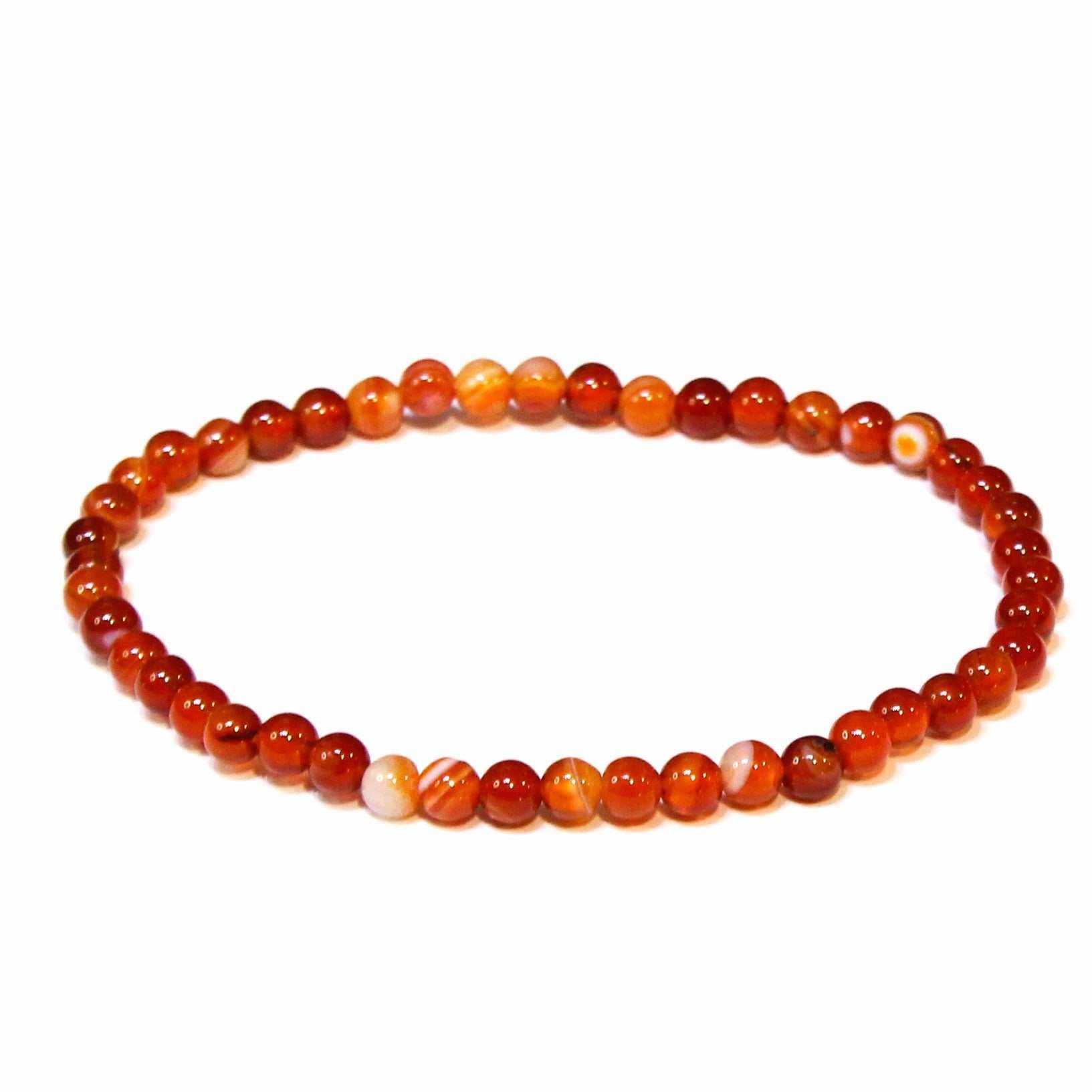 Carnelian Bracelet 4mm - Sacred Crystals Bracelets
