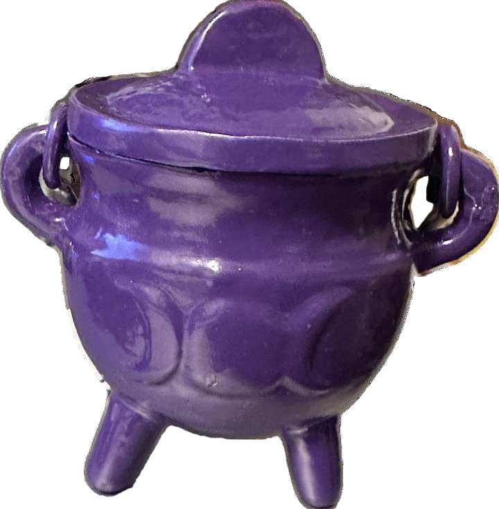 Cast Iron Cauldron - Magic Purple - Sacred Crystals All Tools