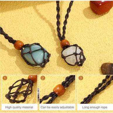 Crystal Net Necklace - Sacred Crystals Chains and Necklaces