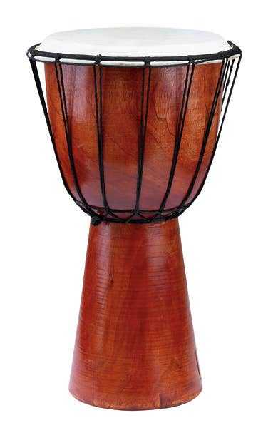 Djembe Goblet Drum (Plain Mahogany)