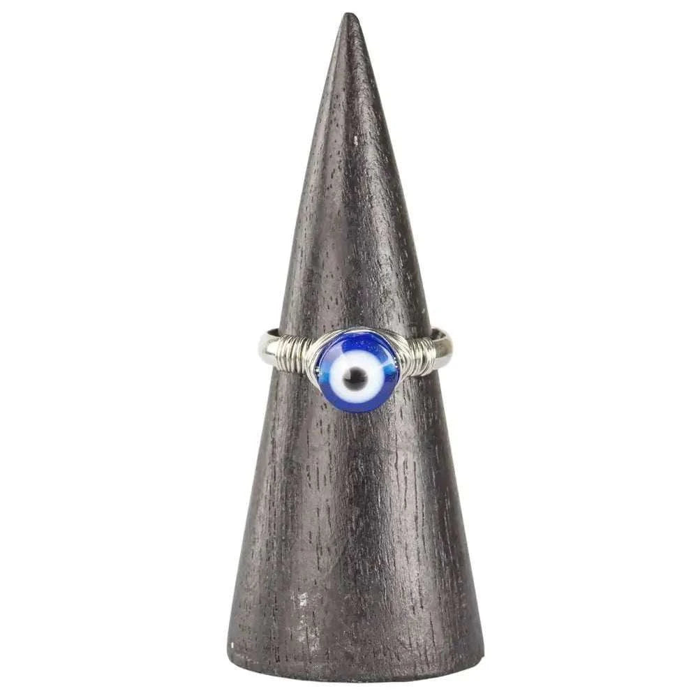 Evil Eye Adjustable Ring - Sacred Crystals Rings