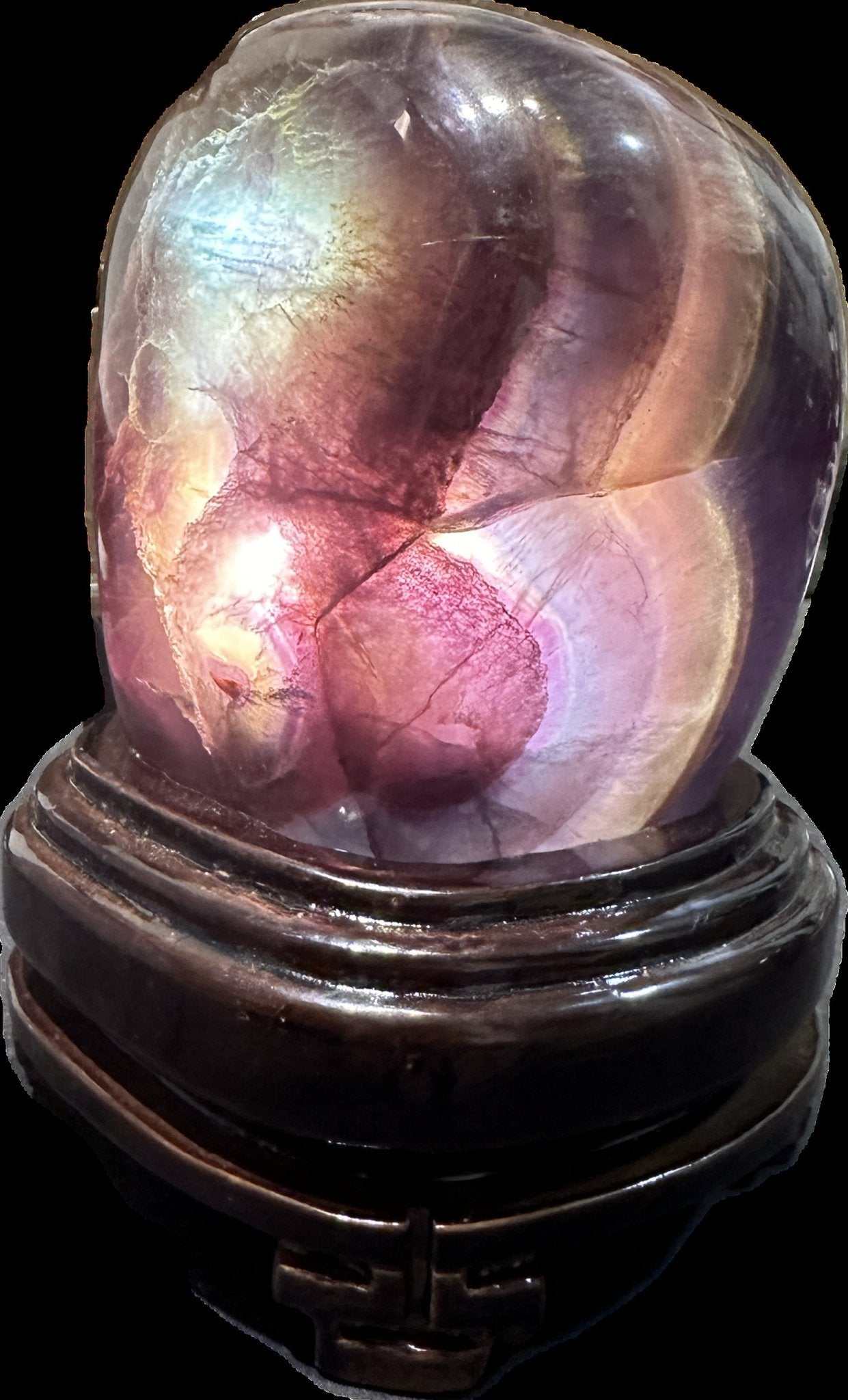 Fluorite Lamp - Golden Harmony - Sacred Crystals Lamp