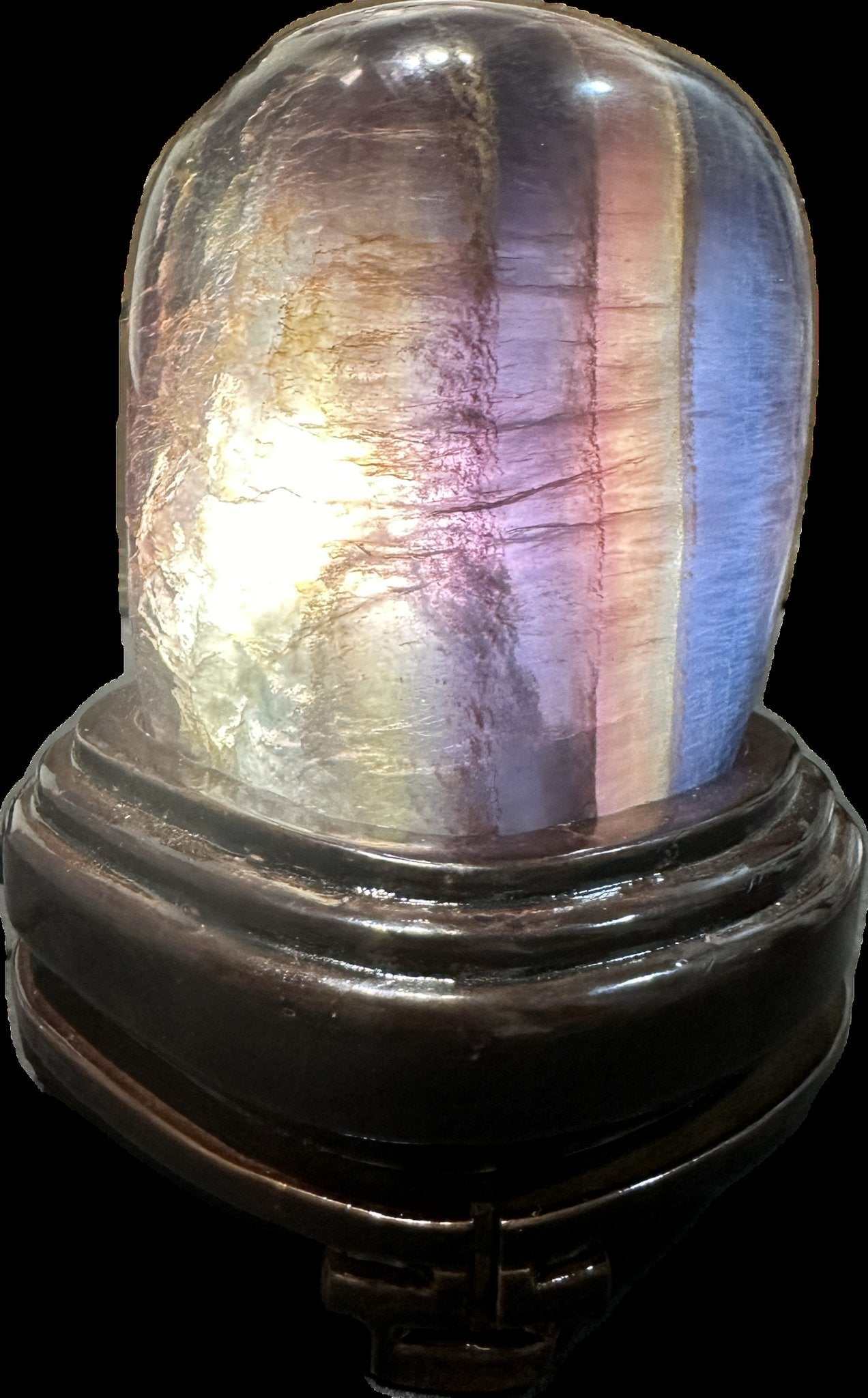 Fluorite Lamp - Golden Harmony - Sacred Crystals Lamp