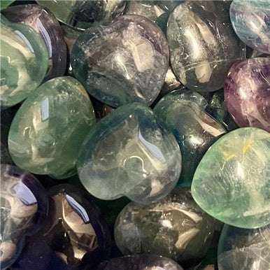 Fluorite Pocket Heart - Sacred Crystals Hearts