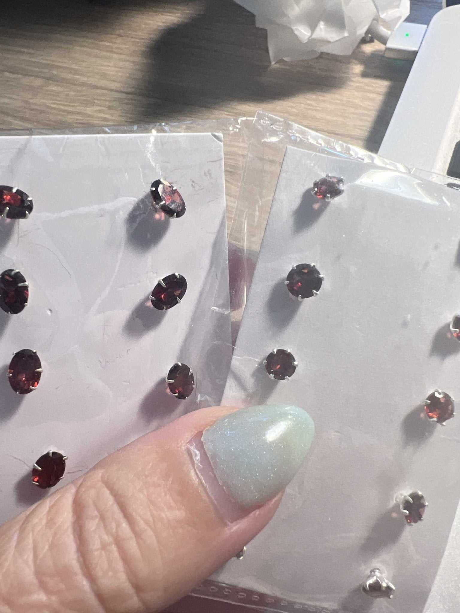 Garnet Post Earrings - Sacred Crystals Earrings