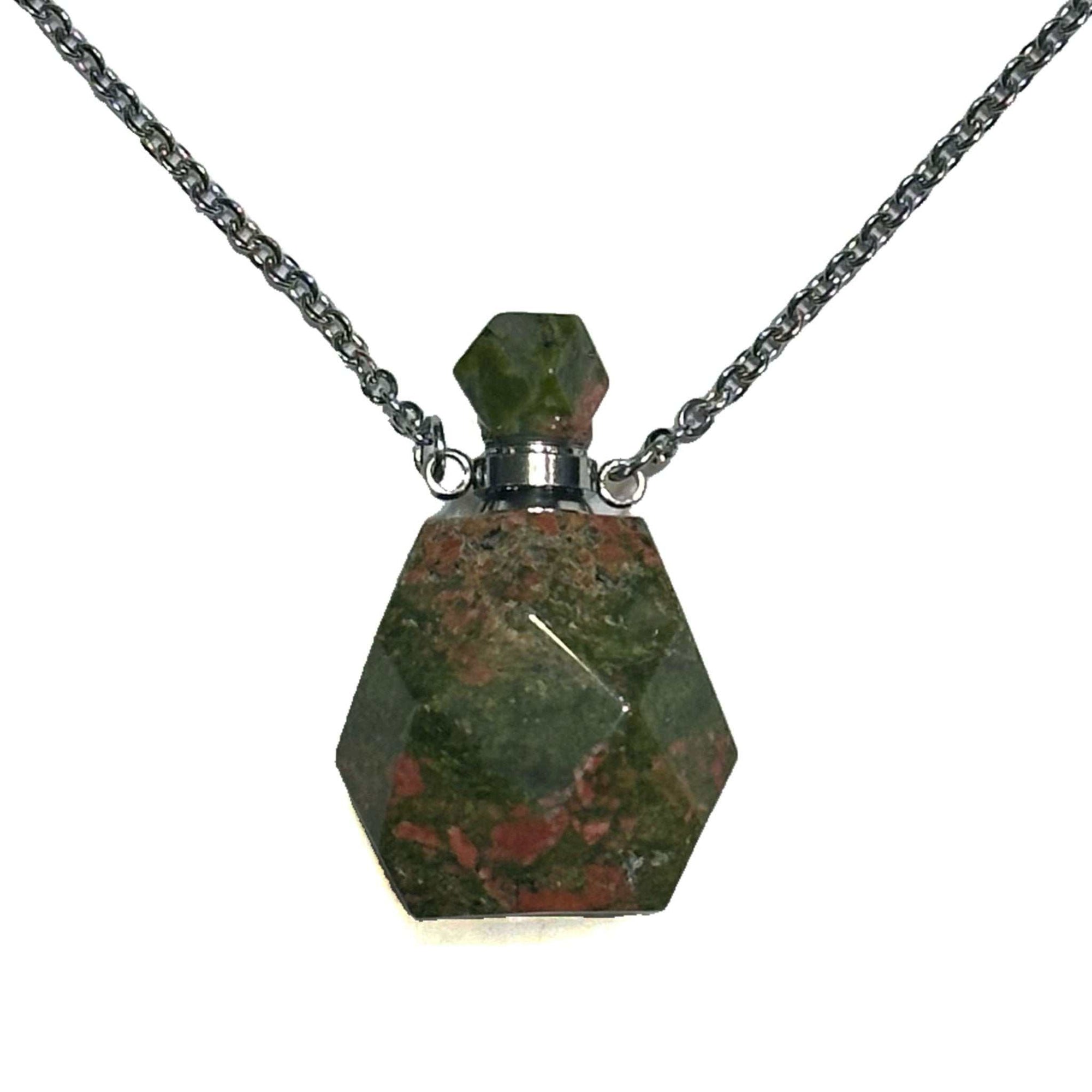 Gemstone Poison Bottle Necklace - Sacred Crystals Chains and Necklaces