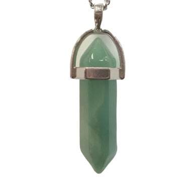 Green Aventurine Bullet Point Necklace - Sacred Crystals Chains and Necklaces