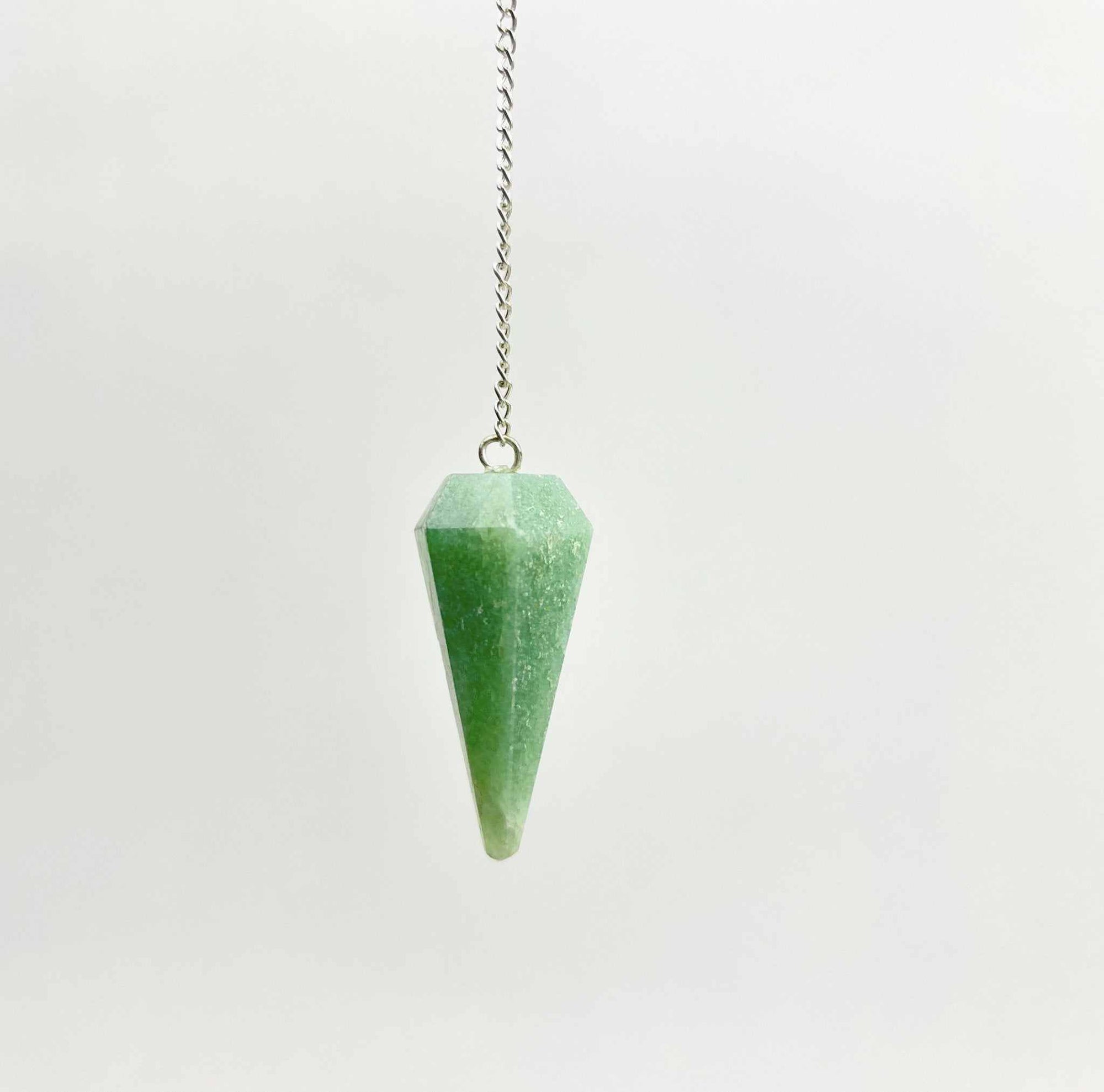 Green Aventurine Pendulum 6 sided point - Sacred Crystals Pendulums