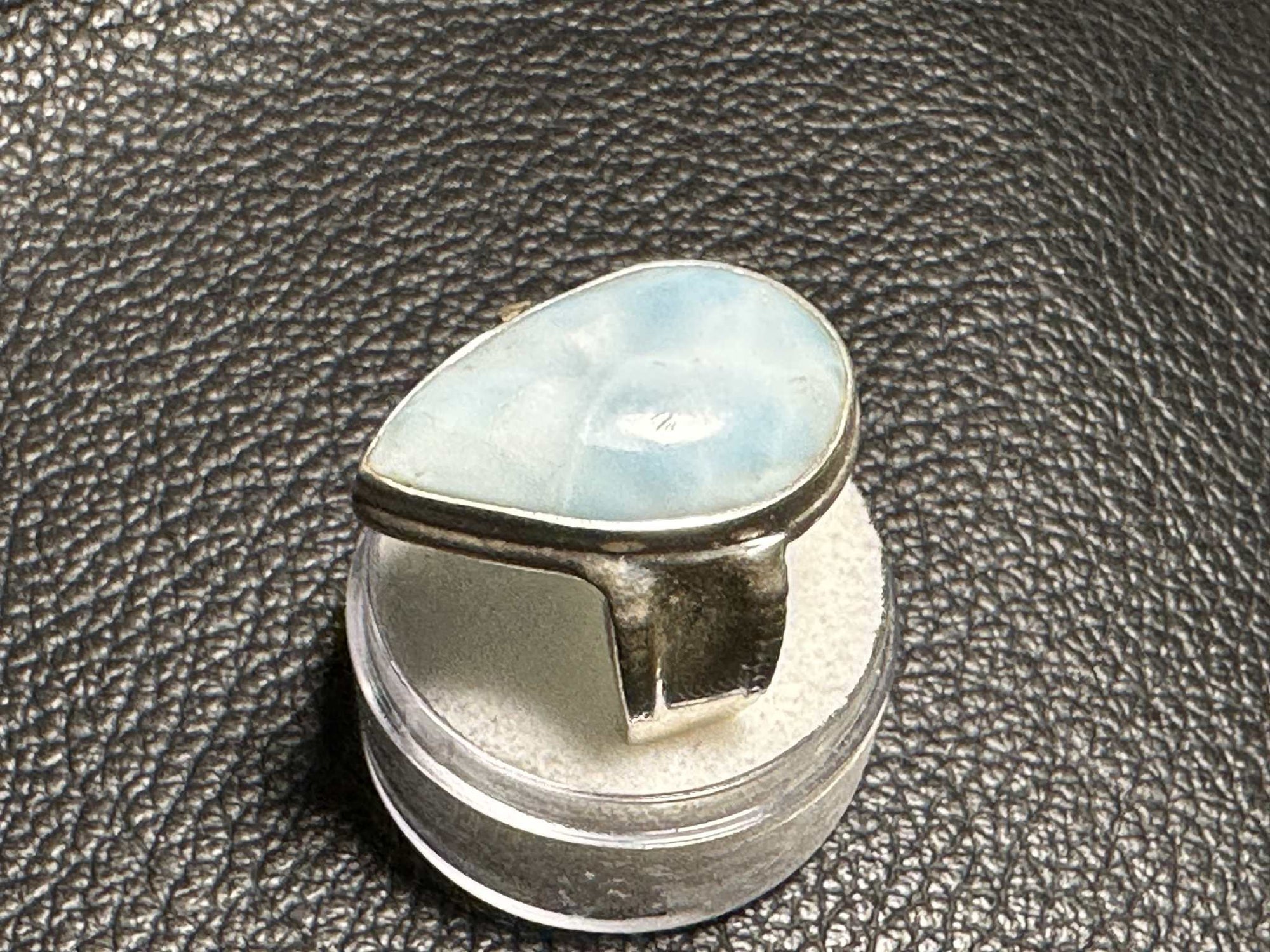 Larimar Ring Size 9 - "Sea Drops" - Sacred Crystals Rings