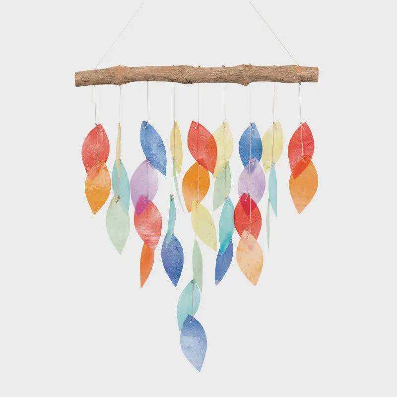 Leaf Capiz Shell Chime - Sacred Crystals All Decor