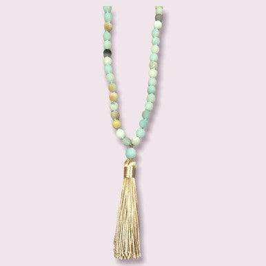 Mala Necklace: Amazonite - Sacred Crystals Chains and Necklaces
