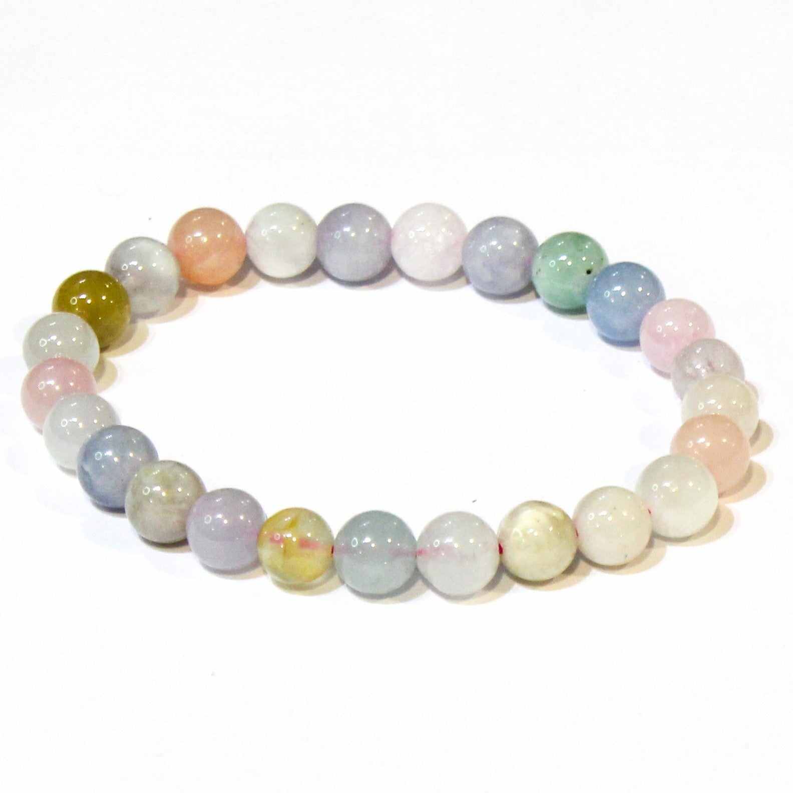 Morganite Stackable Bracelet 8mm - Sacred Crystals Bracelets