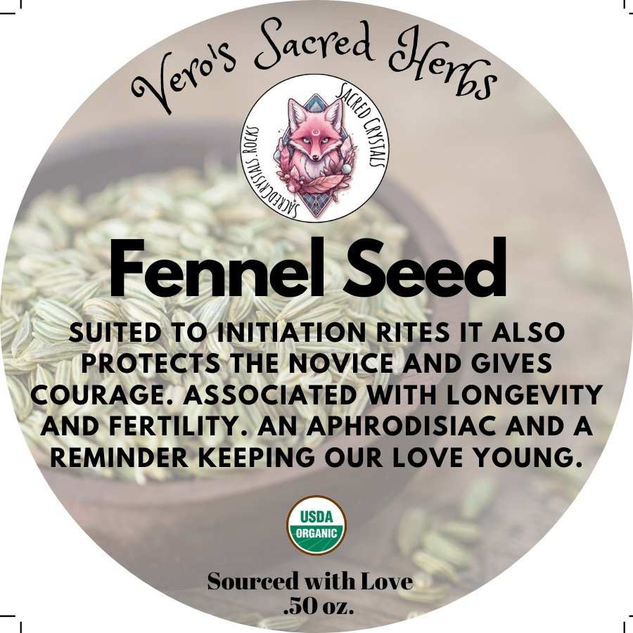 Organic Fennel Seed - .50 oz - Sacred Crystals Herbs