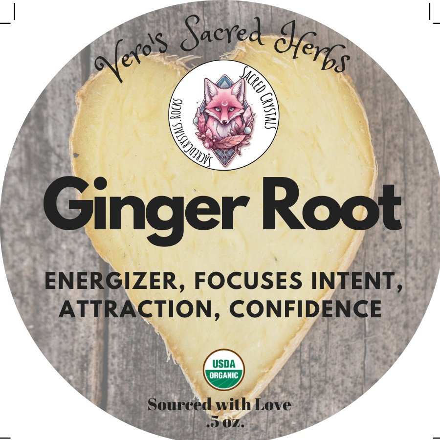 Organic Ginger Root - .50oz - Sacred Crystals Herbs