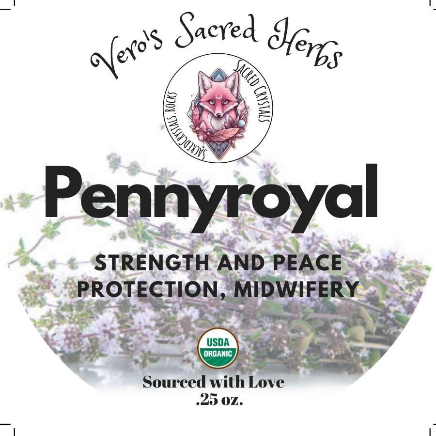 Organic Pennyroyal Leaf- .25oz - Sacred Crystals Herbs