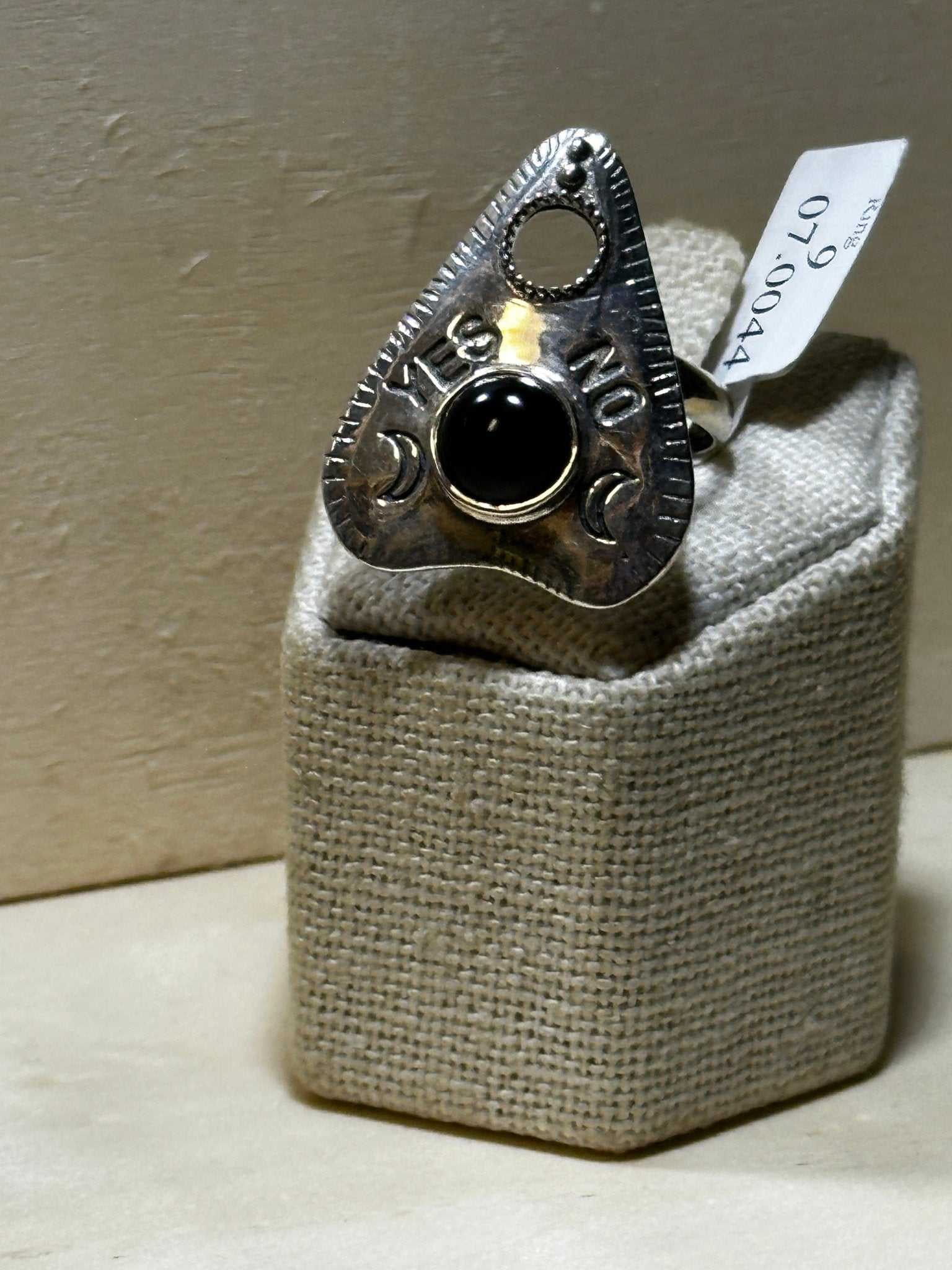 Ouija Black Onyx Ring Size 9 (07.0044) - Sacred Crystals Rings