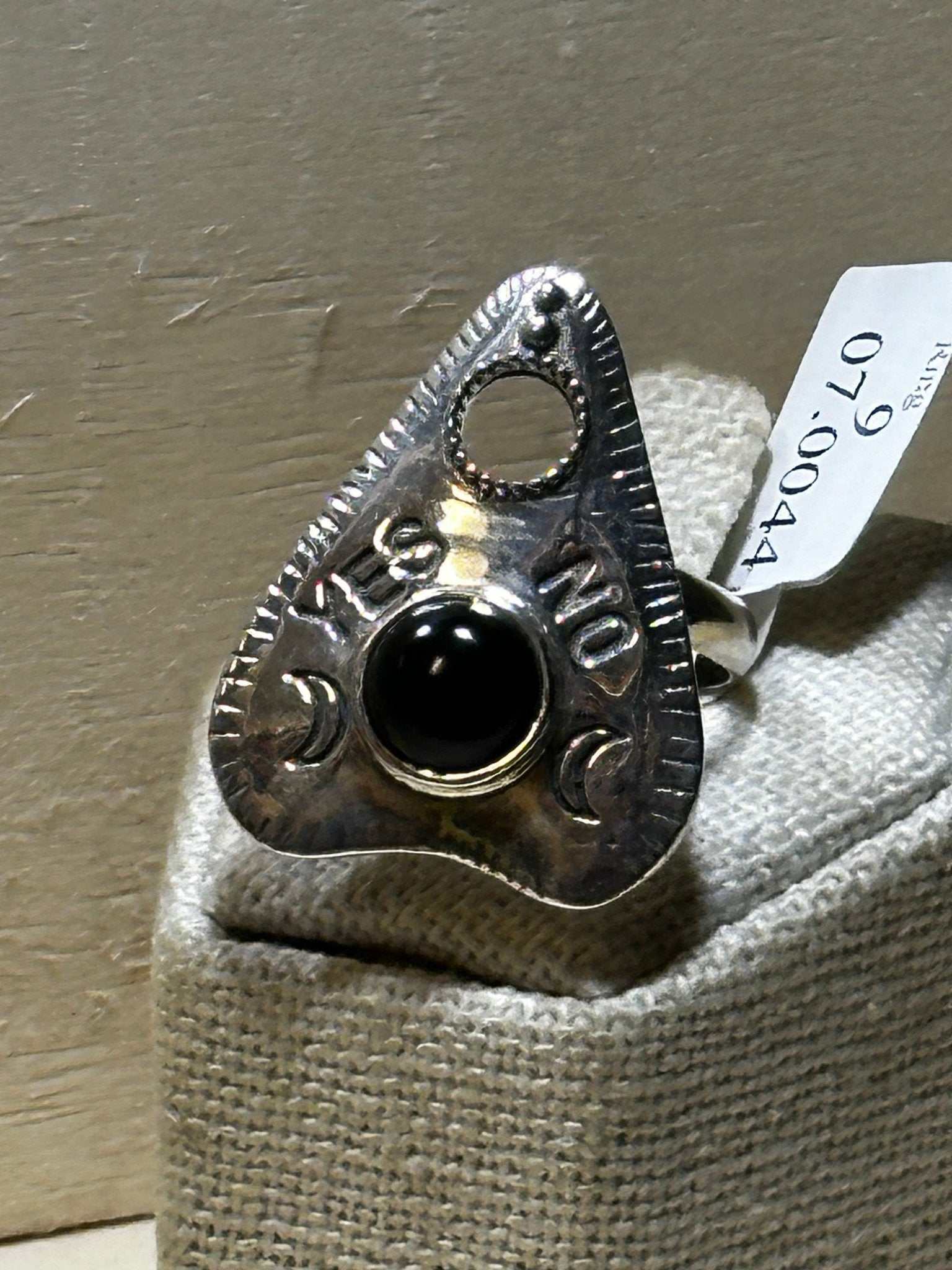 Ouija Black Onyx Ring Size 9 (07.0044) - Sacred Crystals Rings