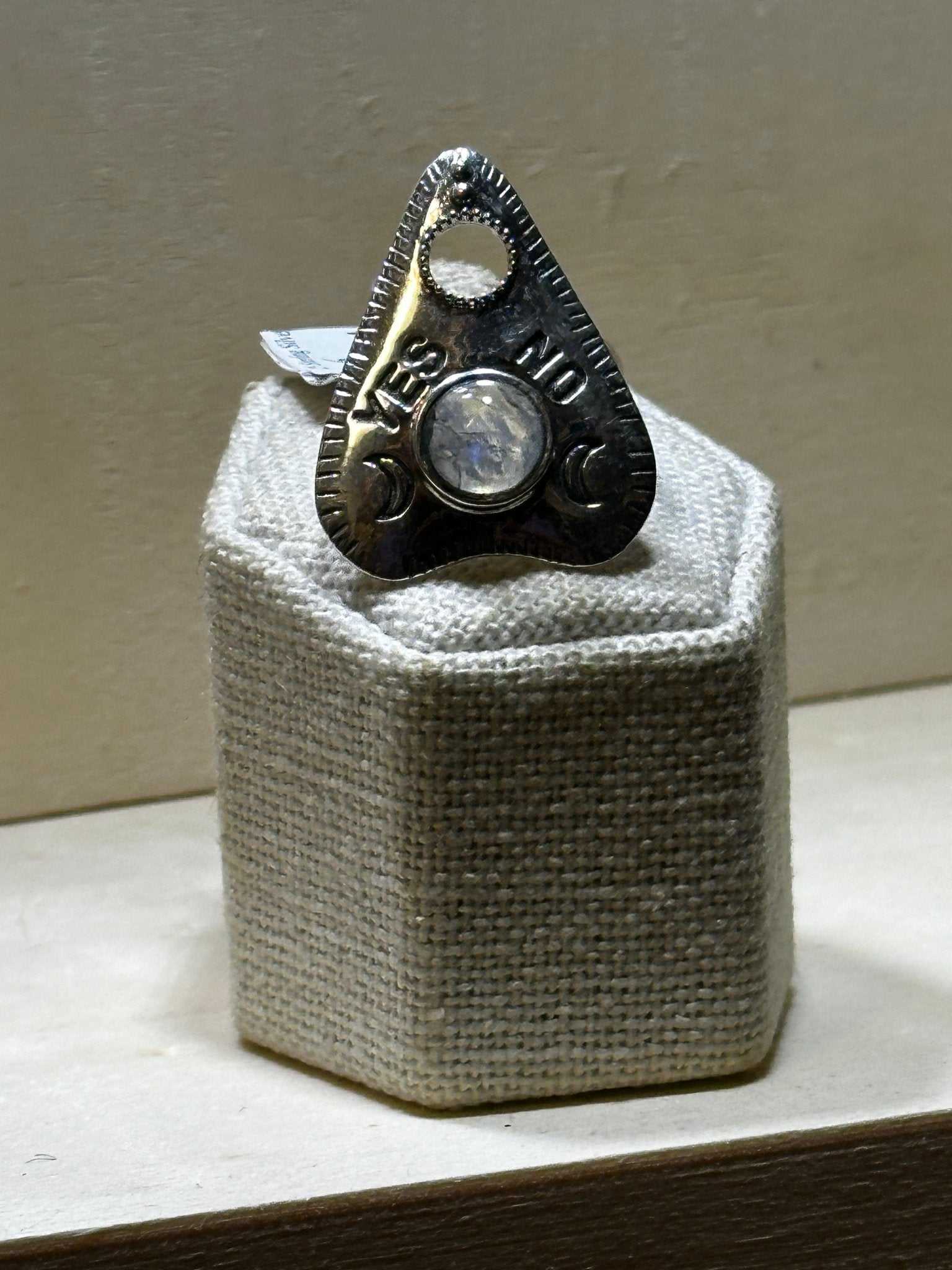 Ouija Rainbow Moonstone Ring (07.2044) - Sacred Crystals Rings