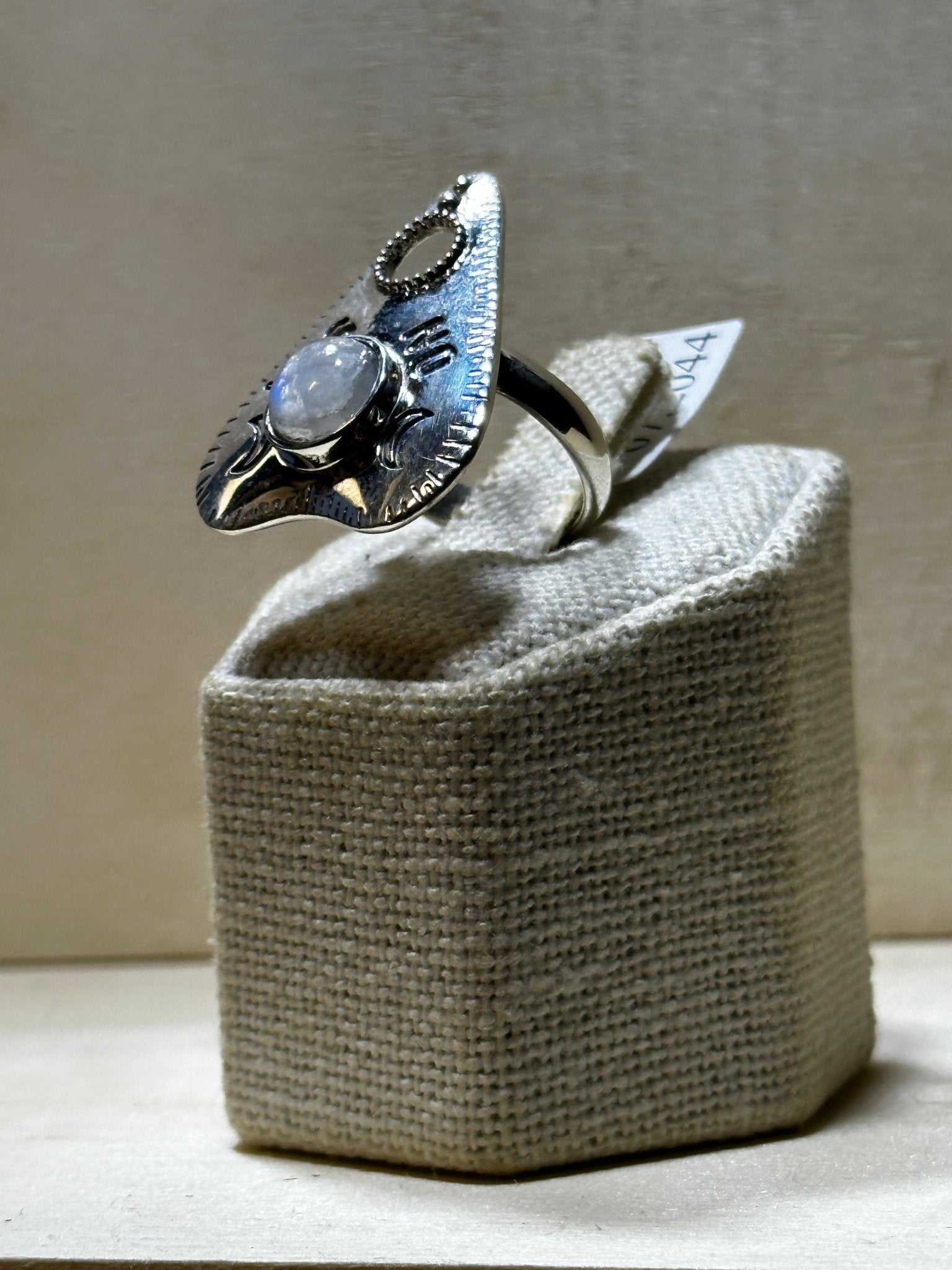 Ouija Rainbow Moonstone Ring (07.2044) - Sacred Crystals Rings