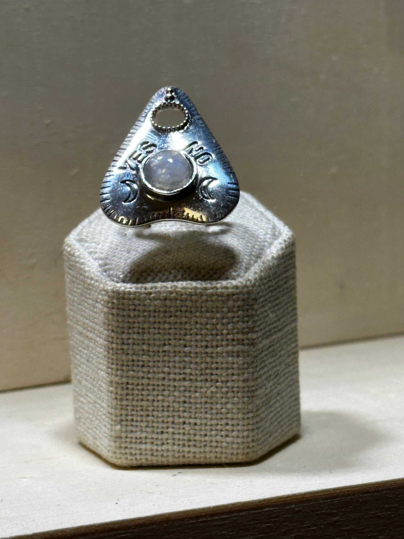 Ouija Rainbow Moonstone Ring (07.2044) - Sacred Crystals Rings