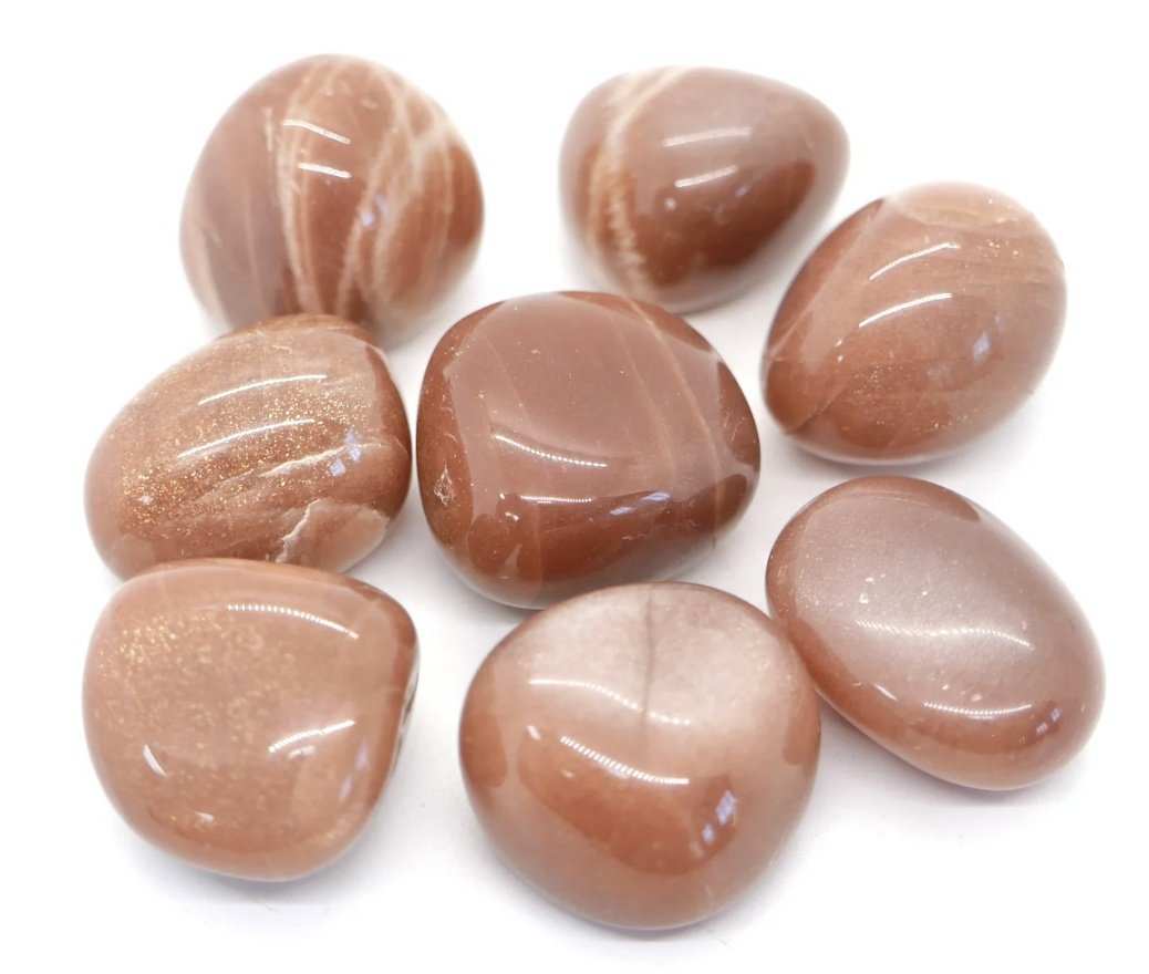 Peach Moonstone Tumbled - Sacred Crystals Tumbled Stones