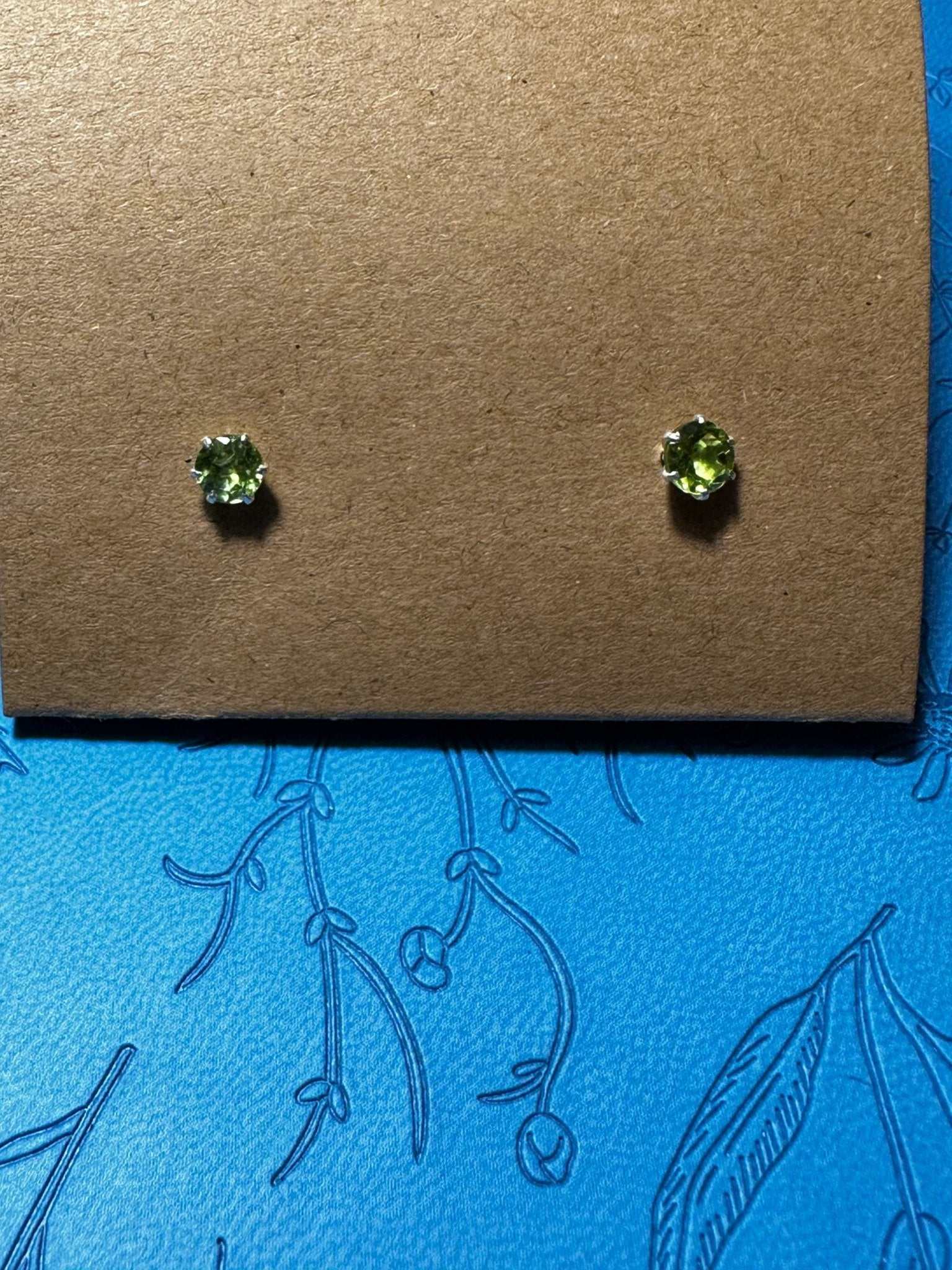 Peridot Post Earrings - Sacred Crystals Earrings