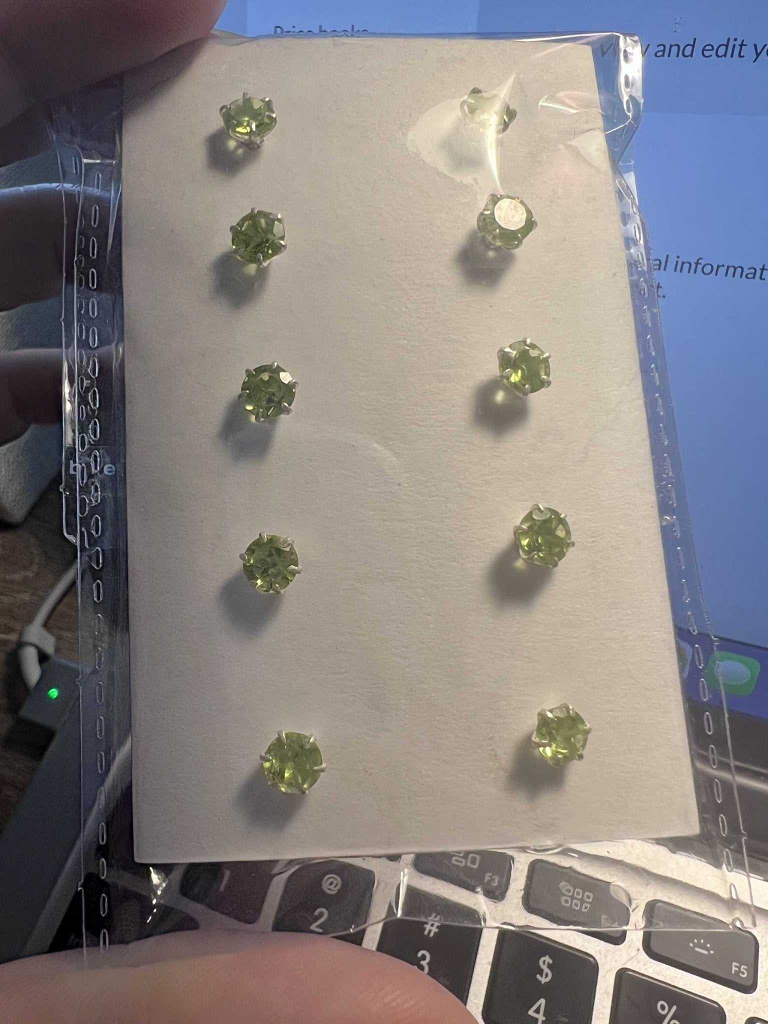 Peridot Post Earrings - Sacred Crystals Earrings