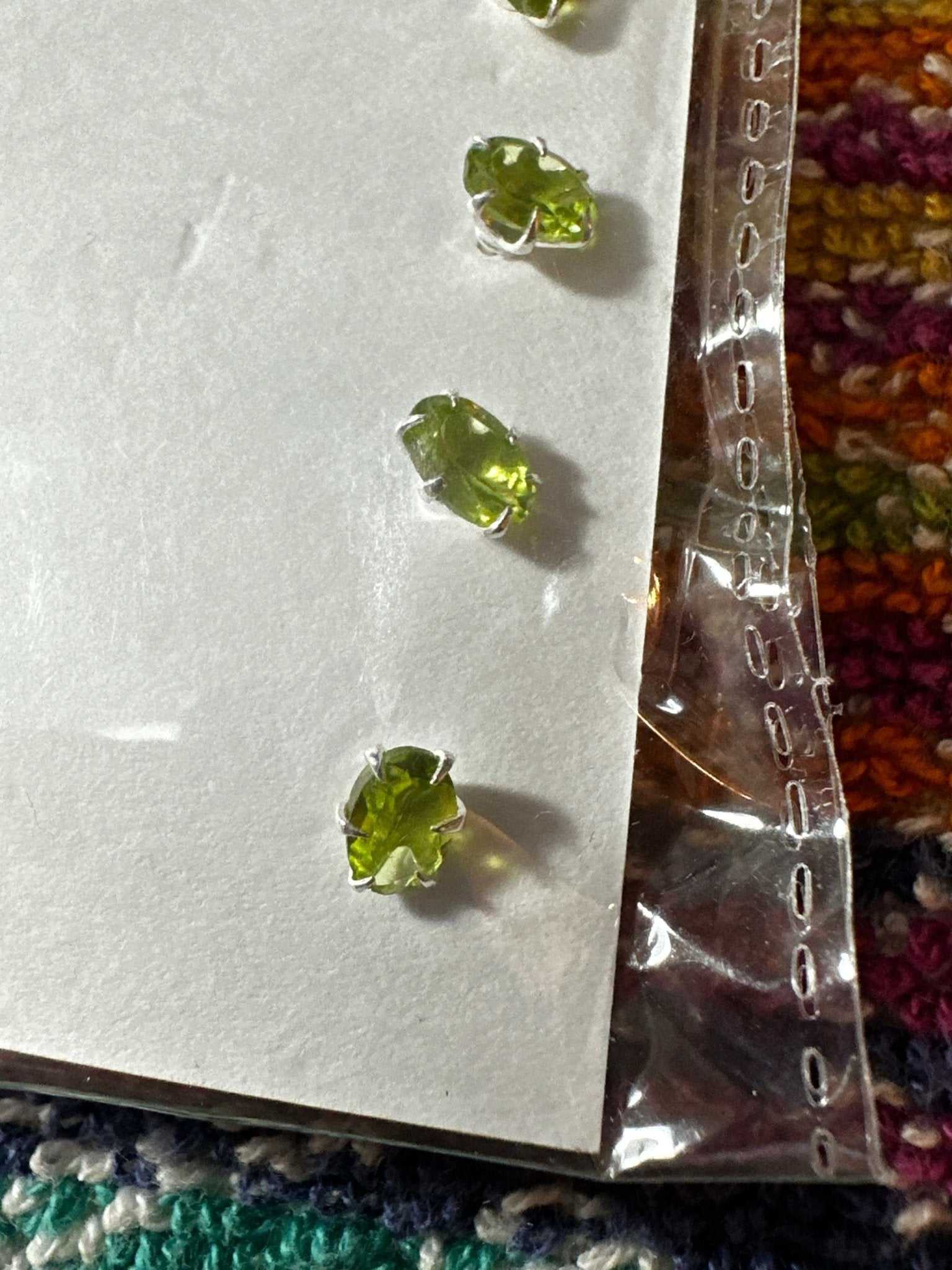 Peridot Post Earrings - Sacred Crystals Earrings