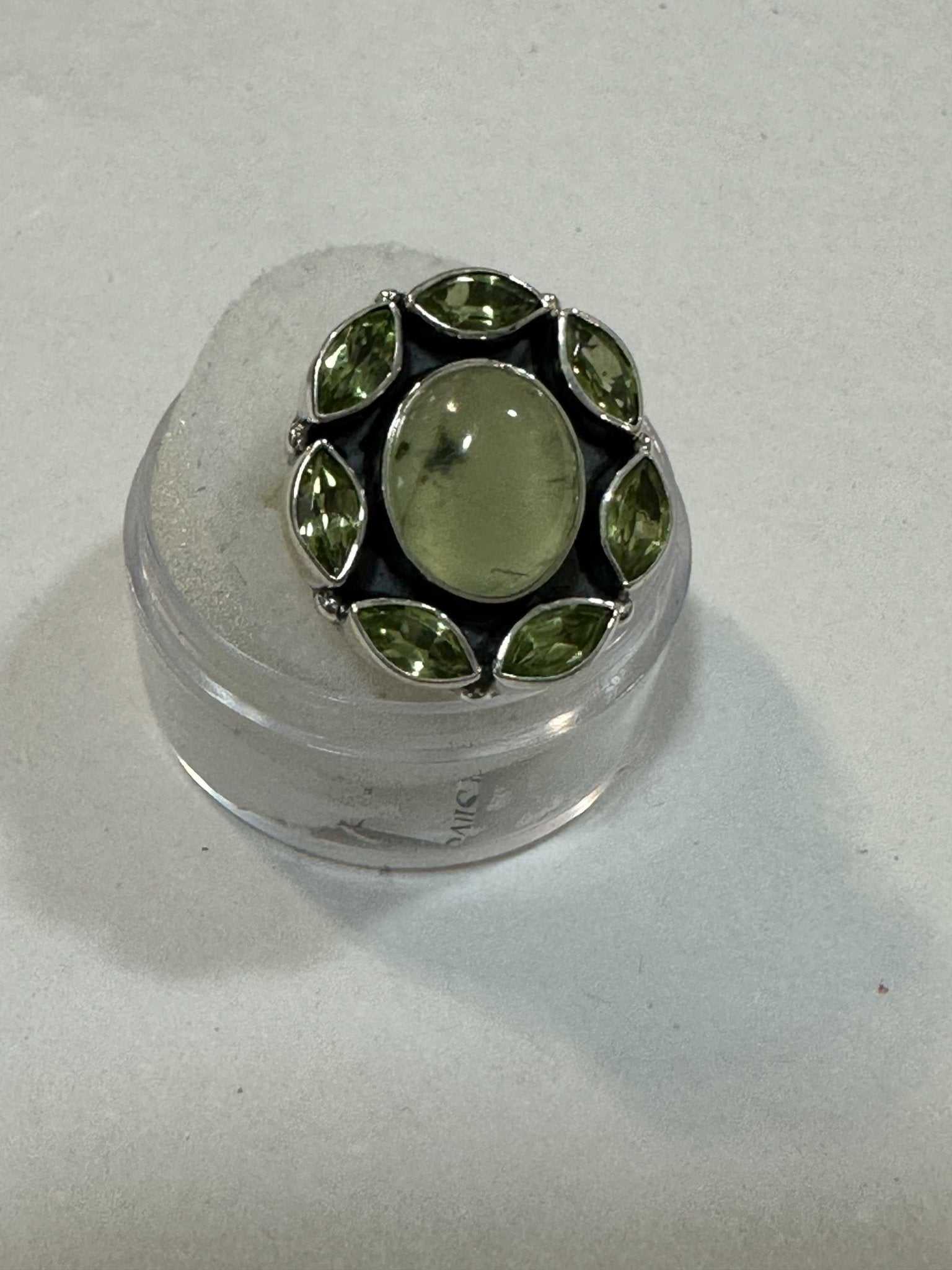 Peridot + Prehnite Ring "Life Love" - Sacred Crystals Rings