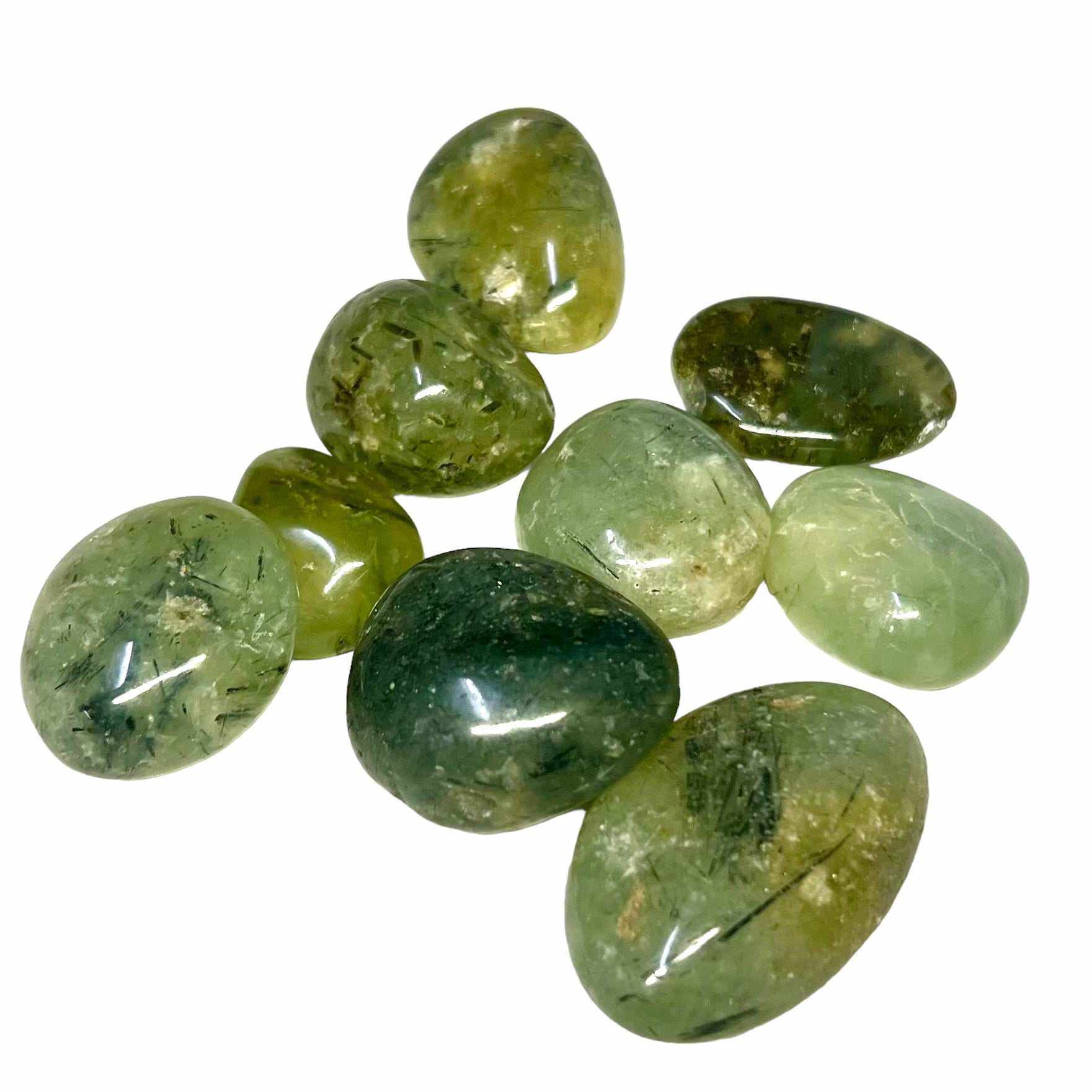 Prehnite Tumbled Stone - Sacred Crystals Tumbled Stones